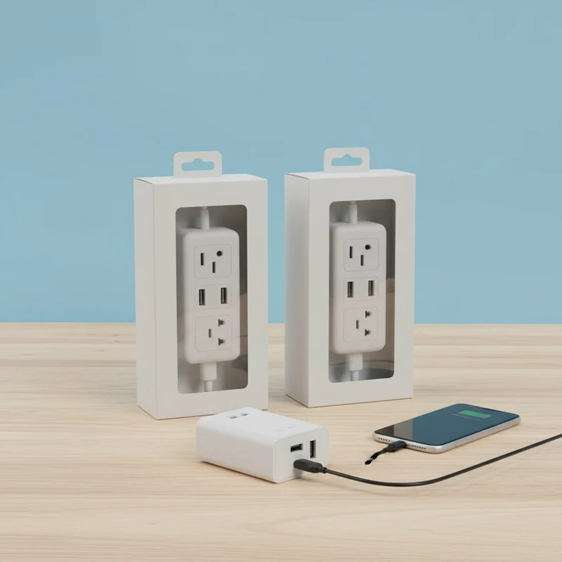 Hurtig 4-Port USB Oplader Hub med Type-C til Flere Enheder
