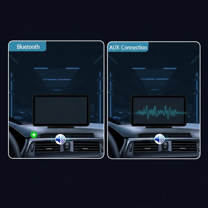 Trådløs 7-tommer Skærm til Bil med Bluetooth & GPS