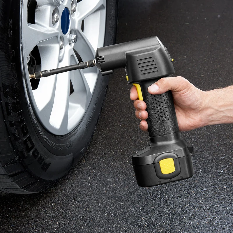 Bærbar Luftkompressor med Genopladelig Batteri og Auto-Stop