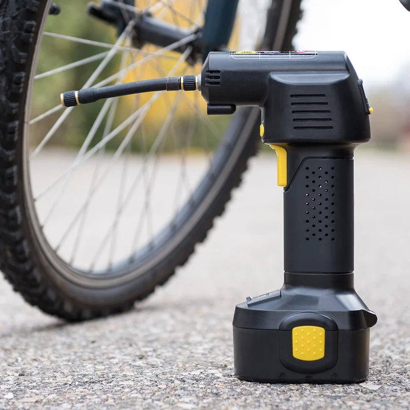 Bærbar Luftkompressor med Genopladelig Batteri og Auto-Stop