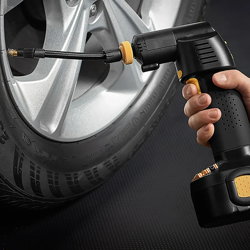 Bærbar Luftkompressor med Genopladelig Batteri og Auto-Stop
