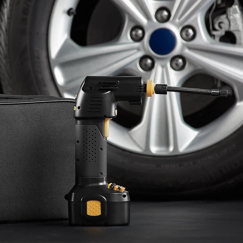 Bærbar Luftkompressor med Genopladelig Batteri og Auto-Stop