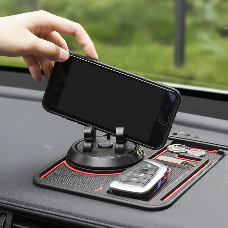 Skridsikker Bilmåtte med Mobilholder og Aromaterapi