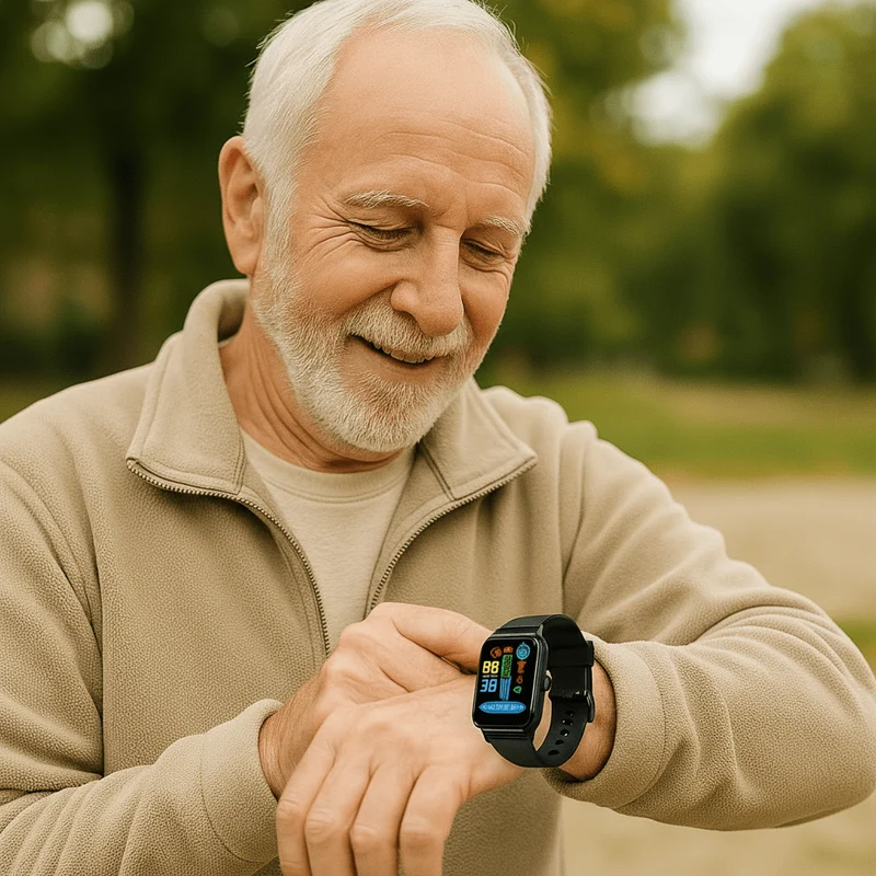Avanceret Smartwatch med SOS og Blodsukkermåling