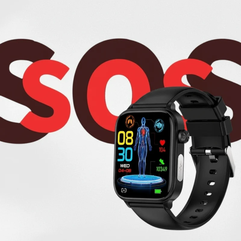 Avanceret Smartwatch med SOS og Blodsukkermåling
