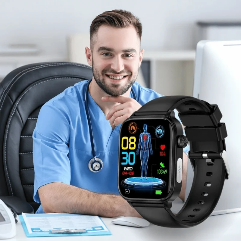 Avanceret Smartwatch med SOS og Blodsukkermåling
