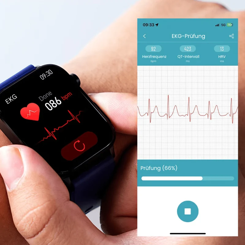 Avanceret Smartwatch med SOS og Blodsukkermåling
