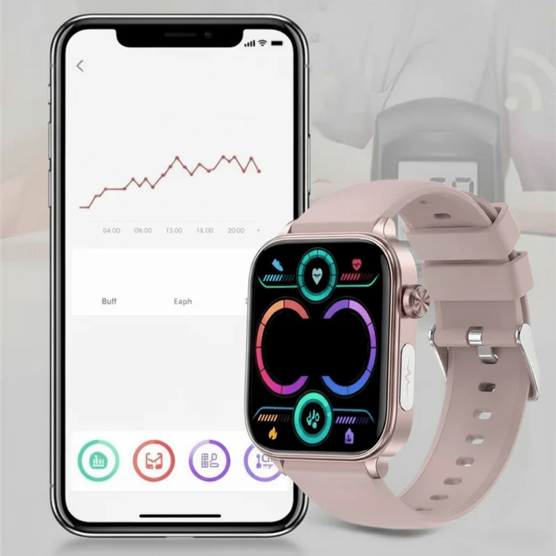 Avanceret Smartwatch med SOS og Blodsukkermåling