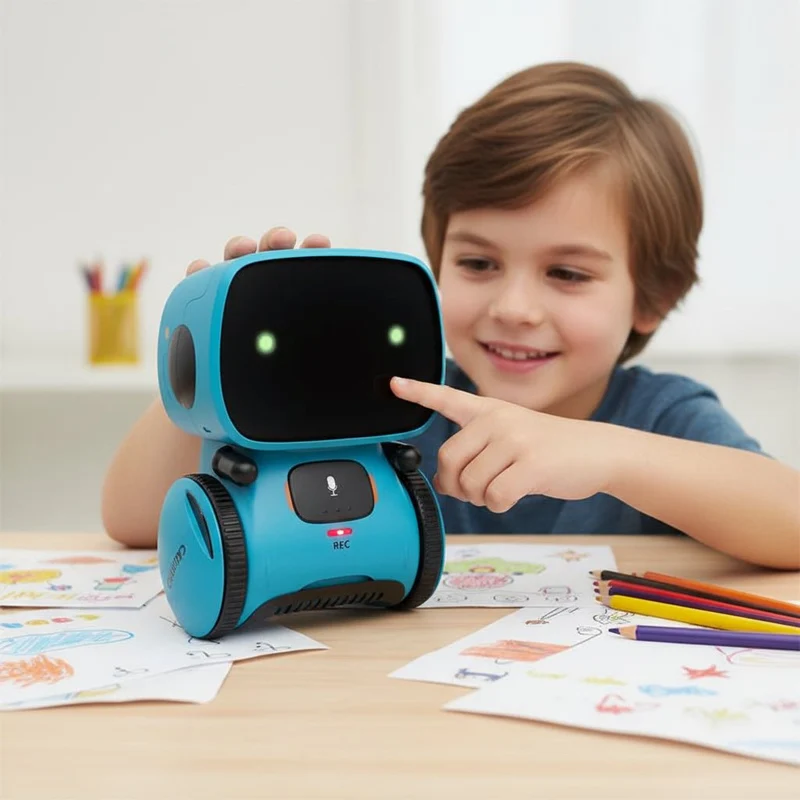 Interaktiv STEM Robotlegetøj med Stemmeaktivering til Børn