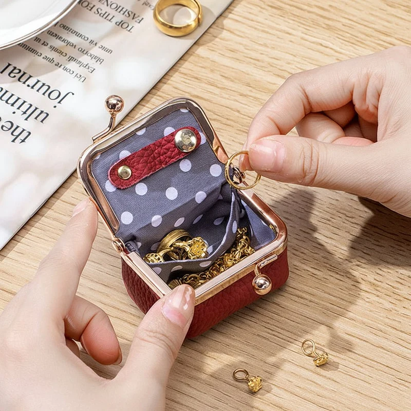 Mini Smykkeskrin i Læder med Sikker Lås til Rejser