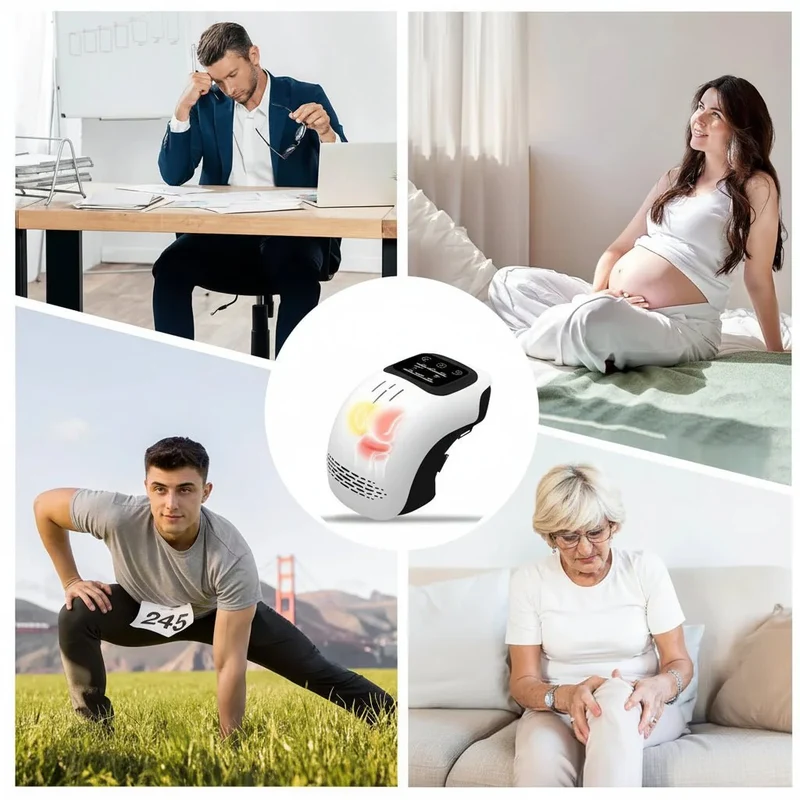 Fleksibel Ledmassager med Vibration, Varme og Lysbehandling