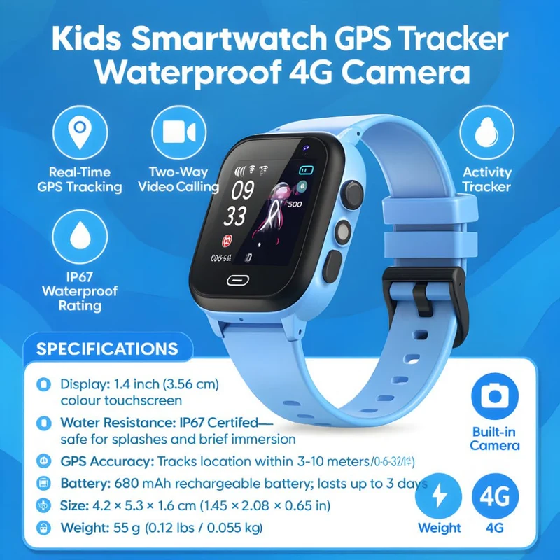 Børne Smartwatch GPS 4G - Sikkerhed & Eventyr i Én Enhed