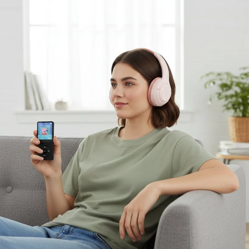 MP3 Afspiller til Børn med HiFi Hovedtelefoner – Sikker Lydglæde