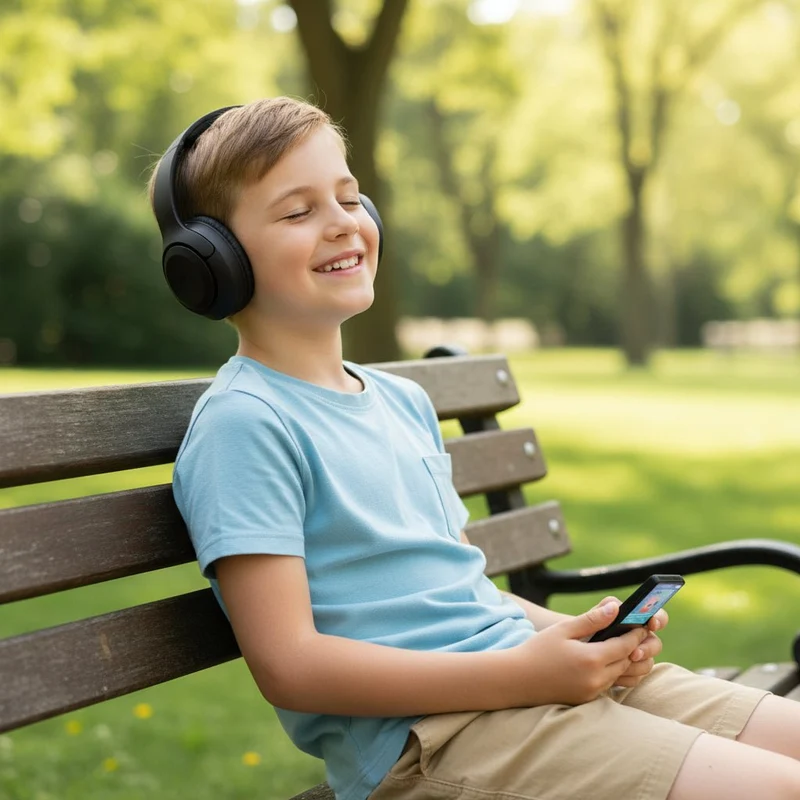 MP3 Afspiller til Børn med HiFi Hovedtelefoner – Sikker Lydglæde