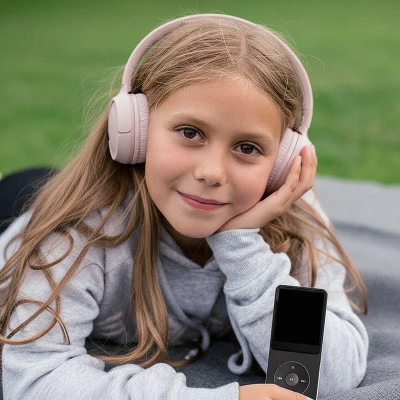 MP3 Afspiller til Børn med HiFi Hovedtelefoner – Sikker Lydglæde