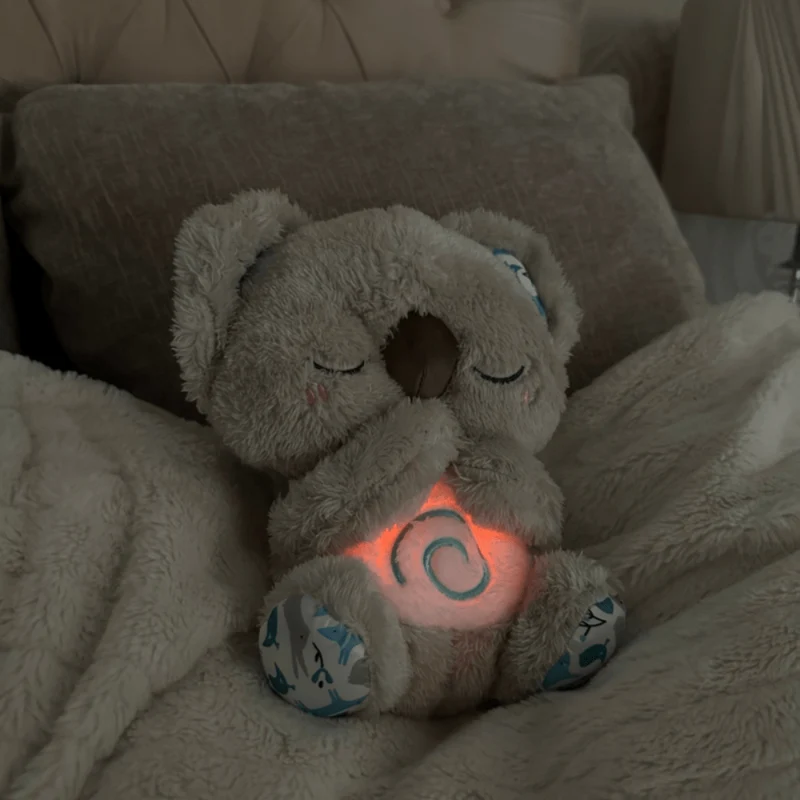 Koala Sovebamse med Beroligende Lys og Åndedrætsfunktion