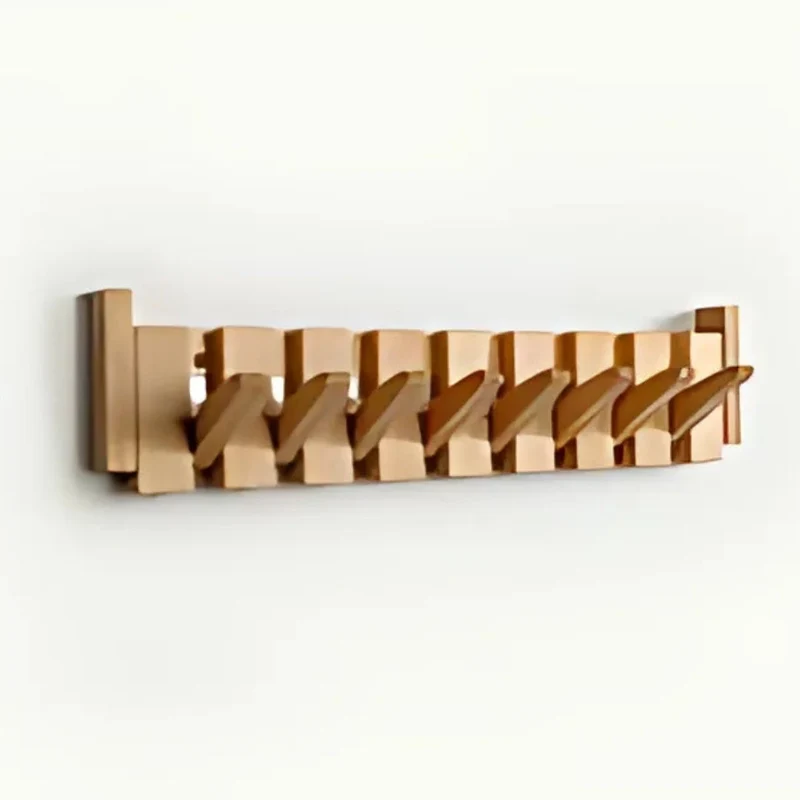 Elegant Vægmonteret Jakkeholder i Træ med Unikt Design