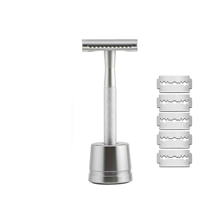 EleganceShave | 5-Klinge Barberingssæt i Stilfulde Farver
