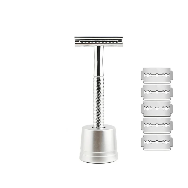 EleganceShave | 5-Klinge Barberingssæt i Stilfulde Farver