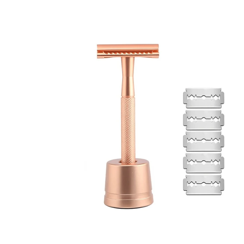 EleganceShave | 5-Klinge Barberingssæt i Stilfulde Farver