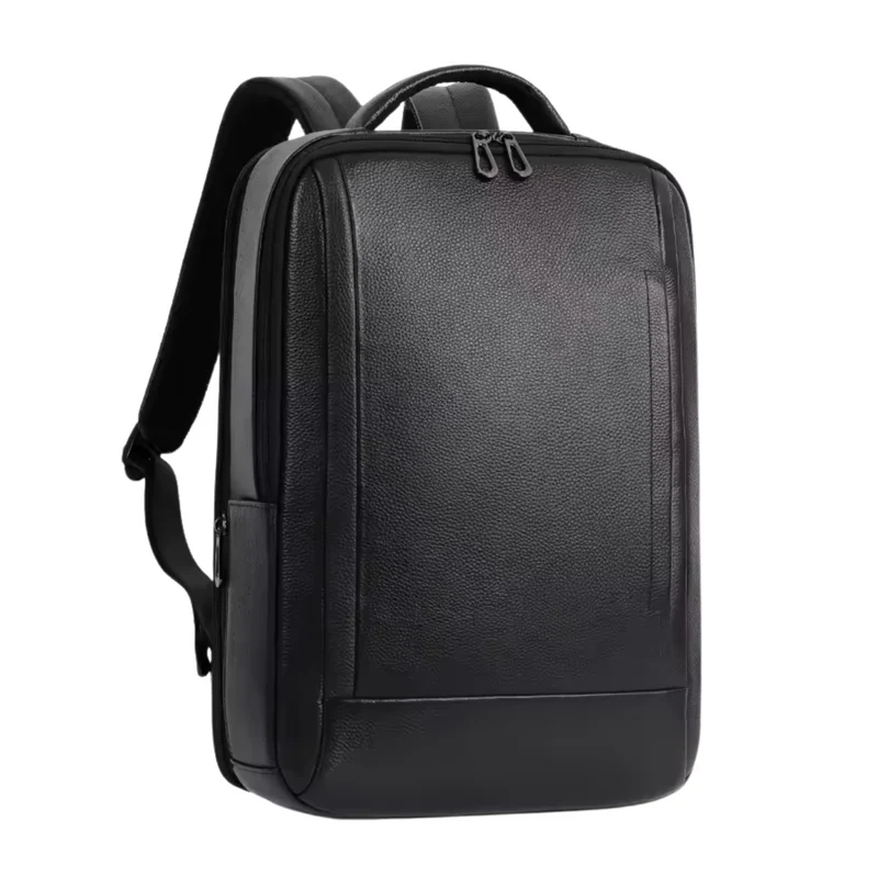 Elegant Laptop Rygsæk i Læder med USB Opladning