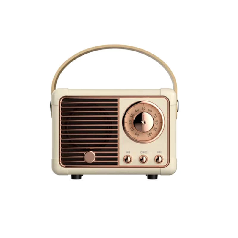 Nostalgisk Bærbar Bluetooth Højttaler med Kraftfuld Lyd
