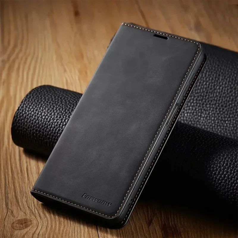 Elegante Læderetui til Smartphone med Magnetlås