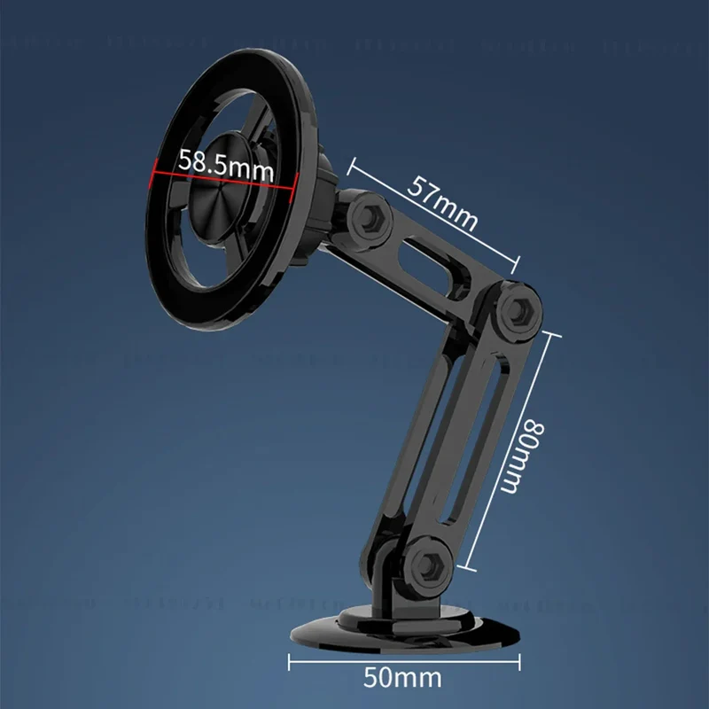 Magnetisk Bilholder til Mobiltelefon med 360° Rotation