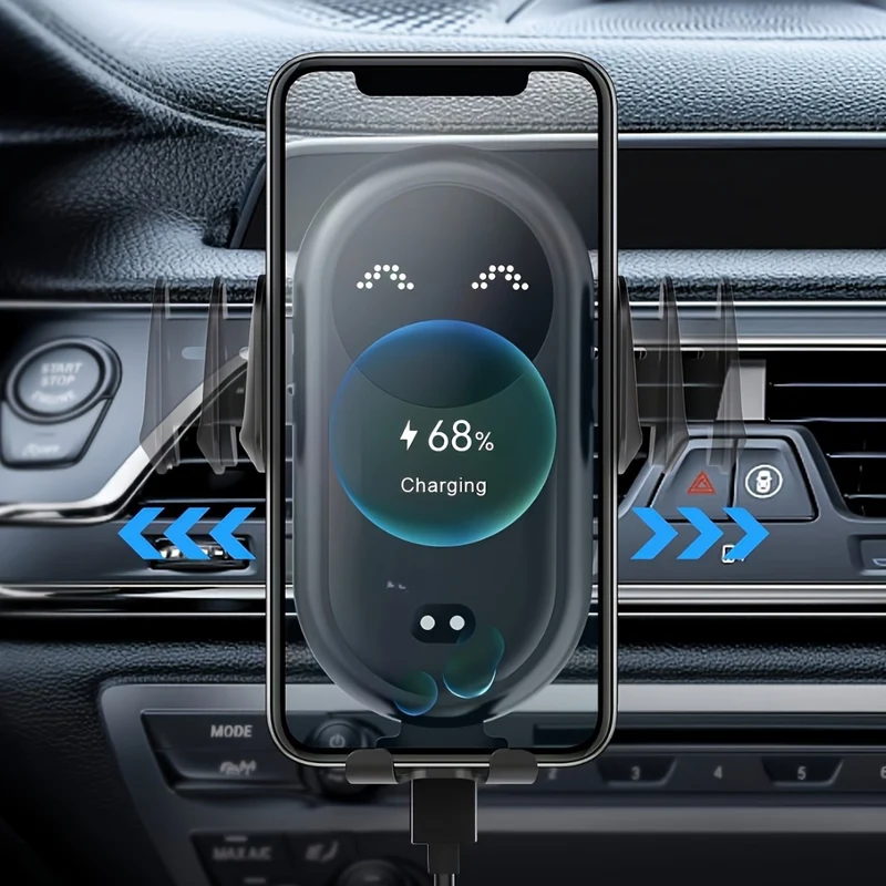 Automatisk Biltelefonholder med Trådløs Opladning