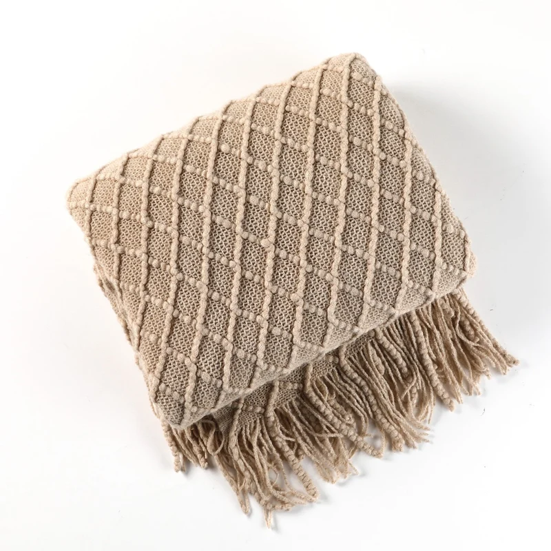 Elegant Strikket Plaid til Et Behageligt Hjem