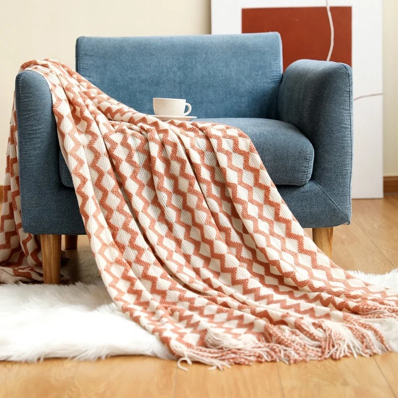 Elegant Strikket Plaid til Et Behageligt Hjem