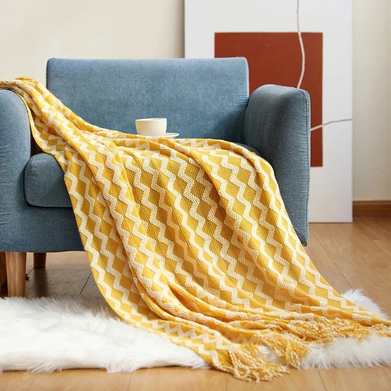 Elegant Strikket Plaid til Et Behageligt Hjem