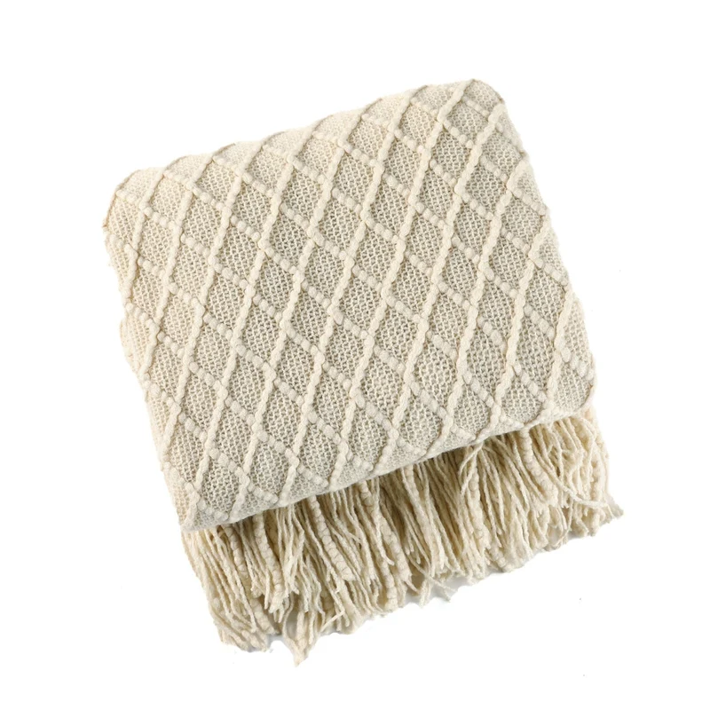 Elegant Strikket Plaid til Et Behageligt Hjem