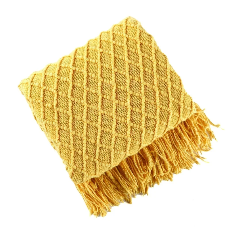 Elegant Strikket Plaid til Et Behageligt Hjem