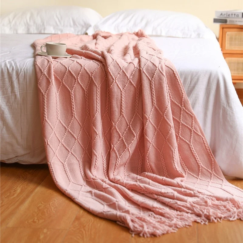 Elegant Strikket Plaid til Et Behageligt Hjem
