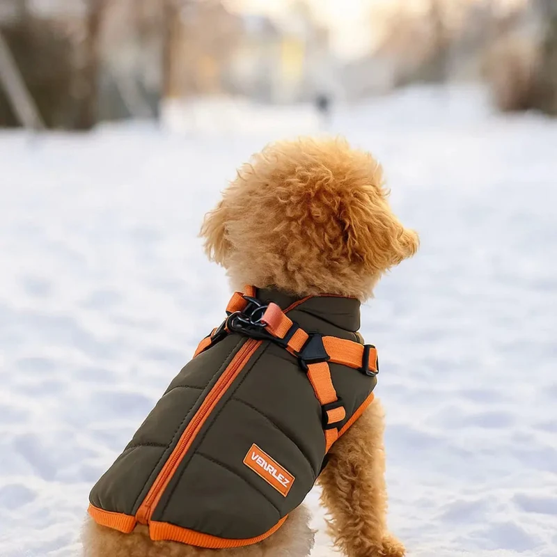 Varm og Vandtæt Vinterfrakke til Hunde