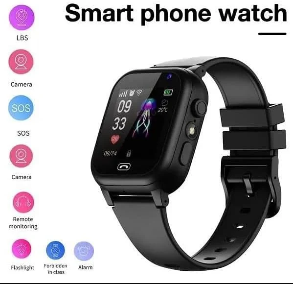 Smartwatch til børn med videoopkald, kamera og aktivitetsmåling