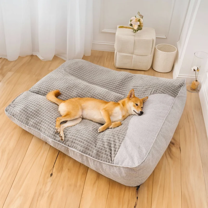 Stor Hundeseng med Høj Kantsupport for Bedre Søvn