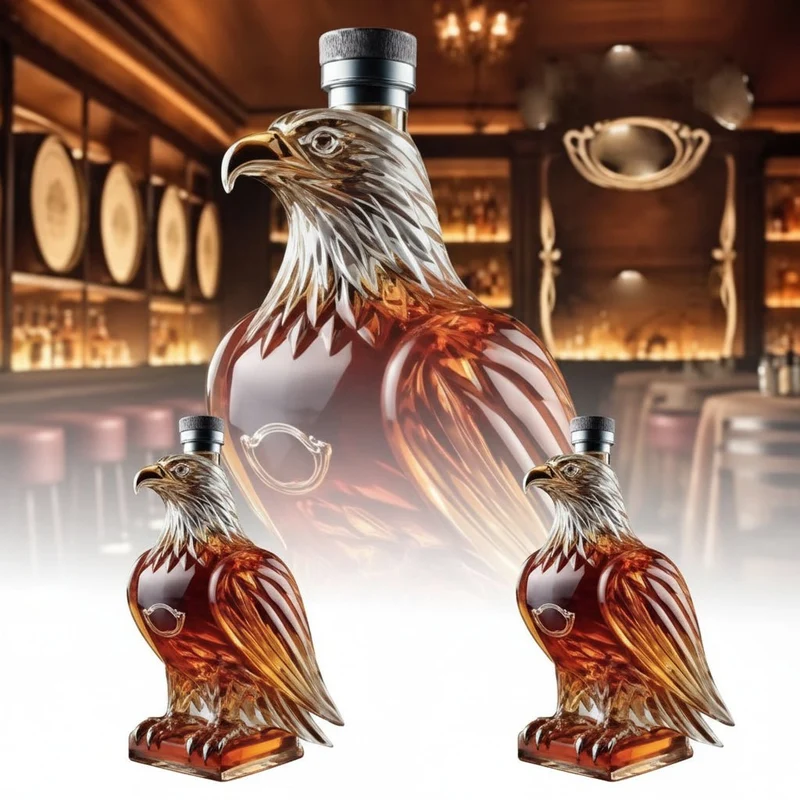 Eksklusiv Ørn Whisky Karaffel i Kunstnerisk Glasdesign