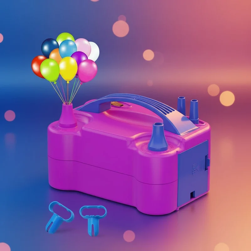 Elektrisk Ballonpumpe med Dobbelt Dyse til Hurtig Oppustning