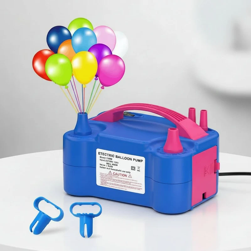 Elektrisk Ballonpumpe med Dobbelt Dyse til Hurtig Oppustning