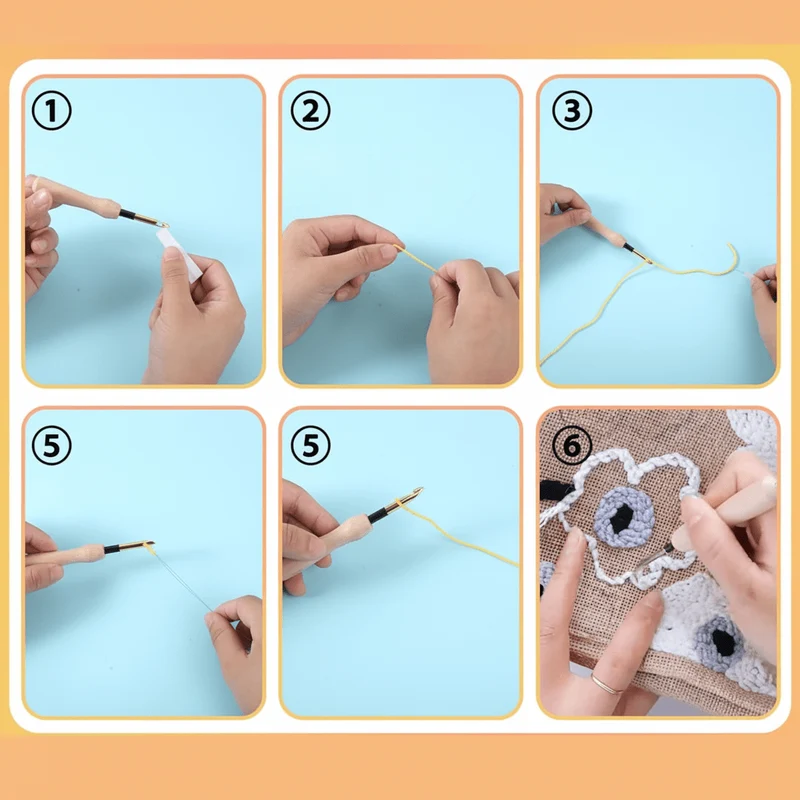 Broderisæt med Punch Needle – Ergonomisk og Holdbart Design