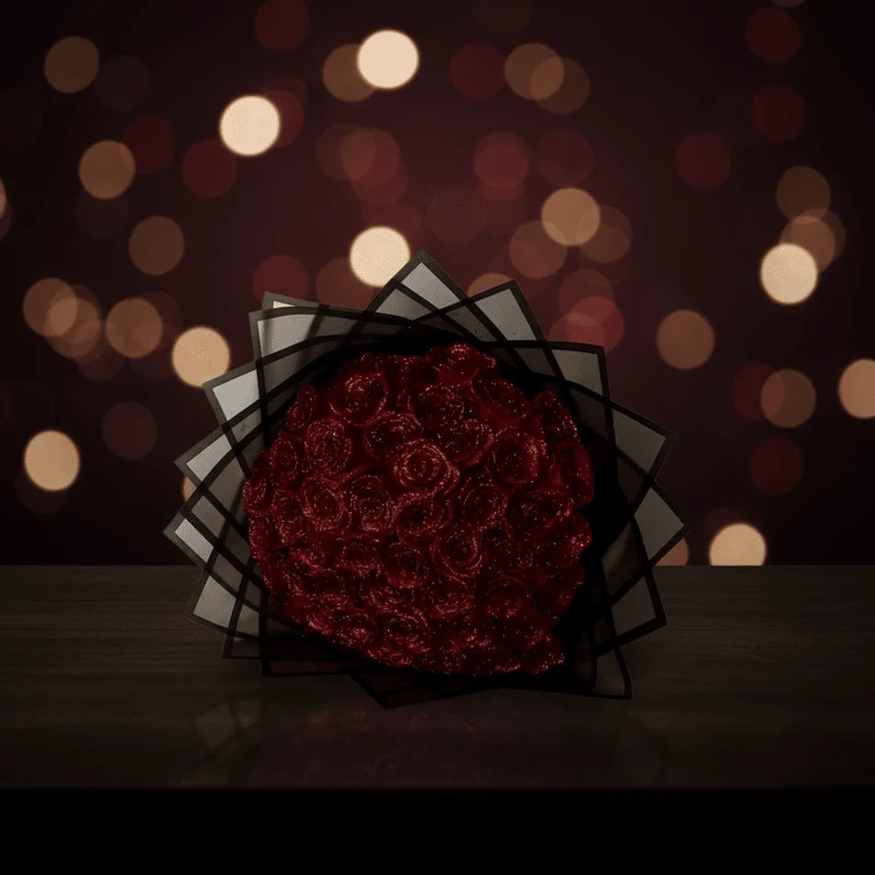 Evighedsrose med Glimmer - Perfekt Gave til Specielle Anledninger