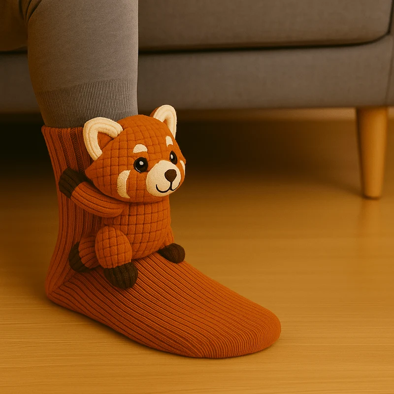 Varmende Hygge Sokker med Skridsikker Bund og Dyremotiv