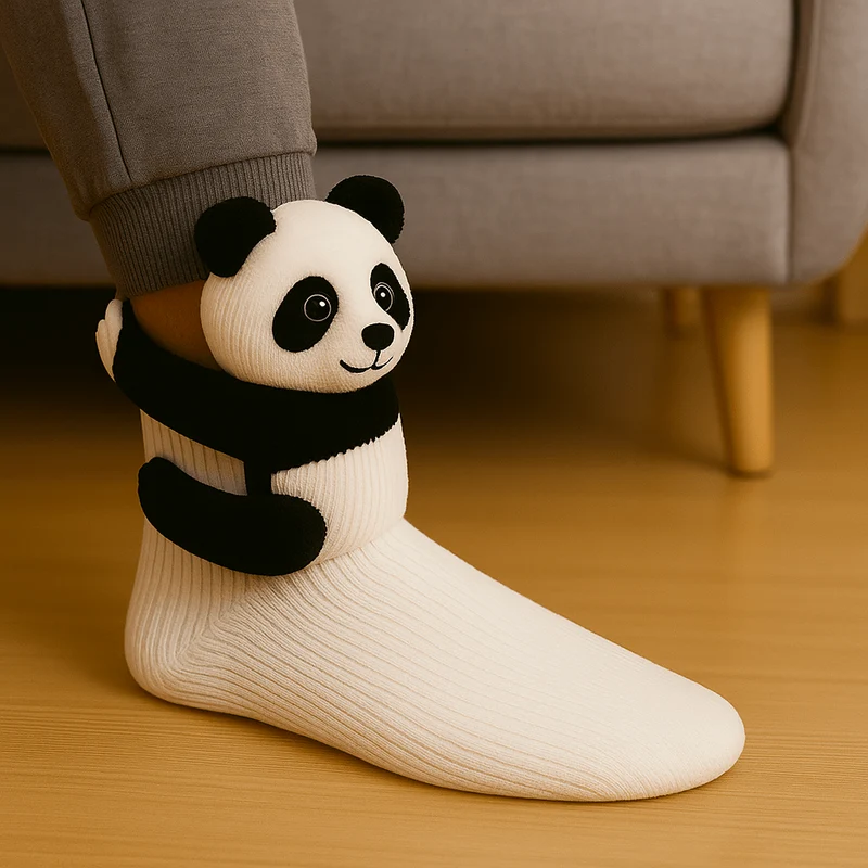 Varmende Hygge Sokker med Skridsikker Bund og Dyremotiv