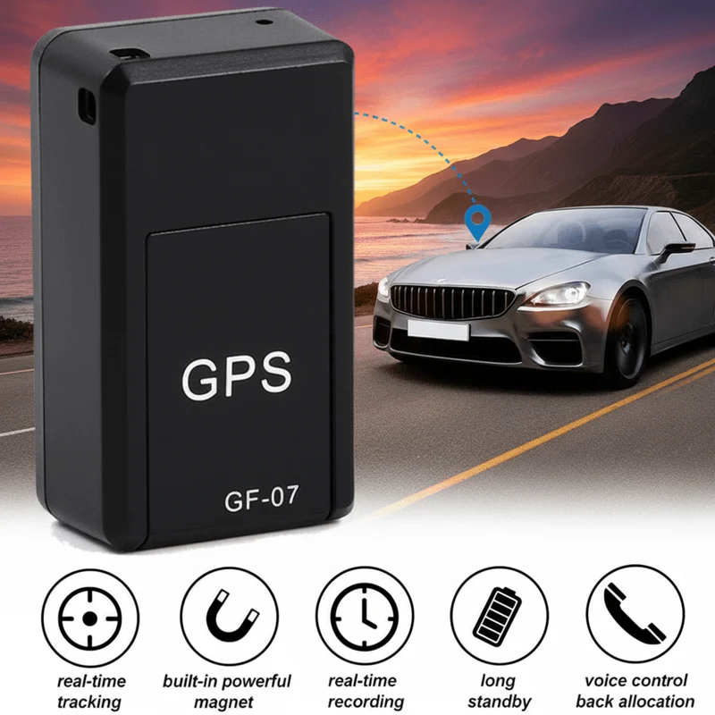 Kompakt GPS Tracker til Biler med Lang Batterilevetid