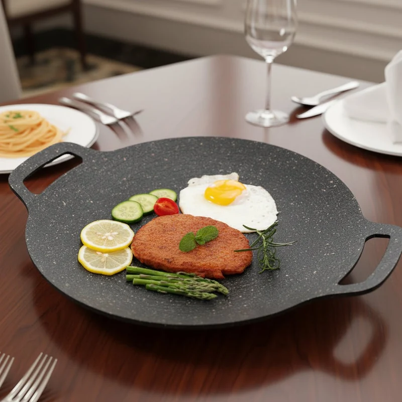 Non-stick Grillpande i Sten til Hurtig Indendørs Grillning