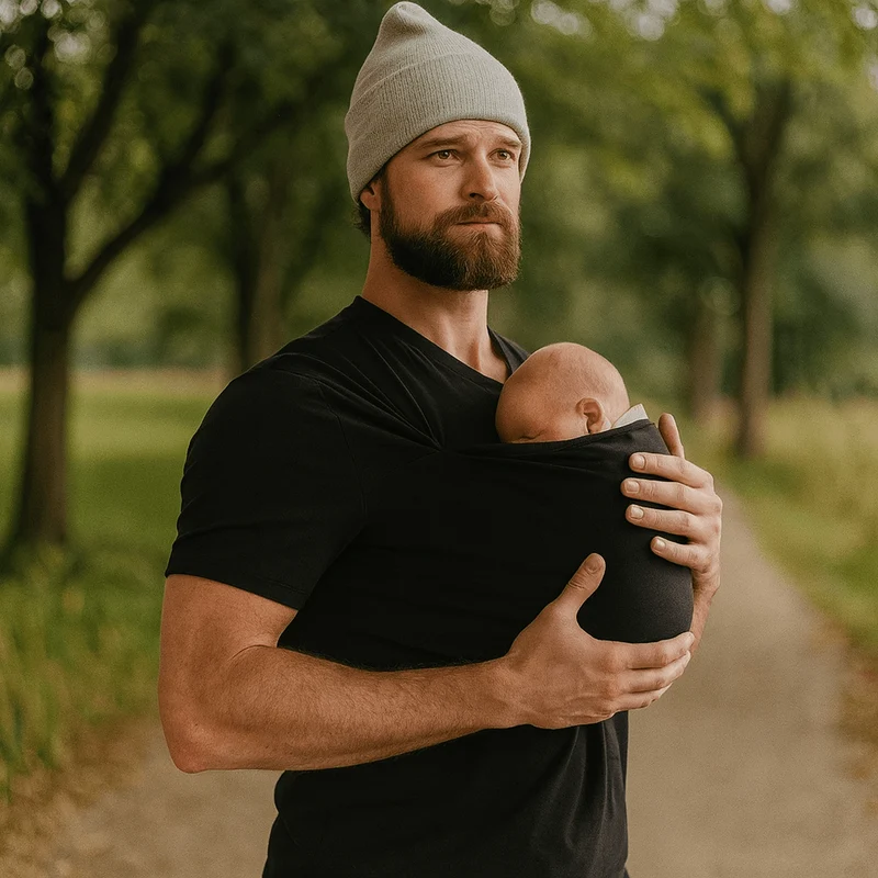 Elastisk Babylift T-shirt – Komfort og Nærhed til Nyfødte