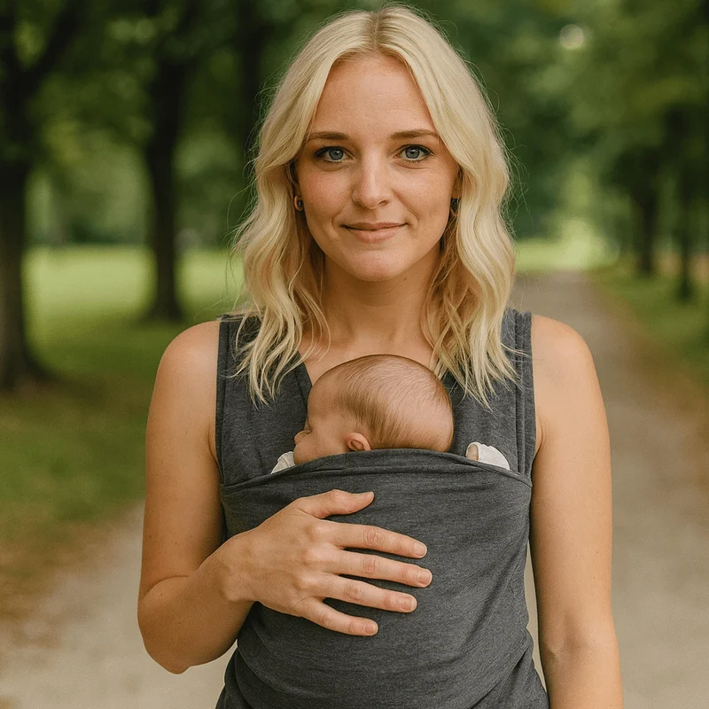 Elastisk Babylift T-shirt – Komfort og Nærhed til Nyfødte