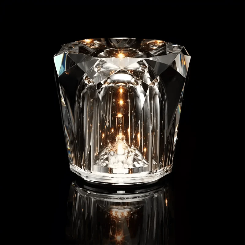 Trådløs LED Krystal Bordlampe - Elegant og Kabel-fri Belysning